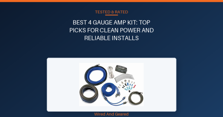Best 4 gauge amp kit: Top Picks for Clean Power and Reliable Installs